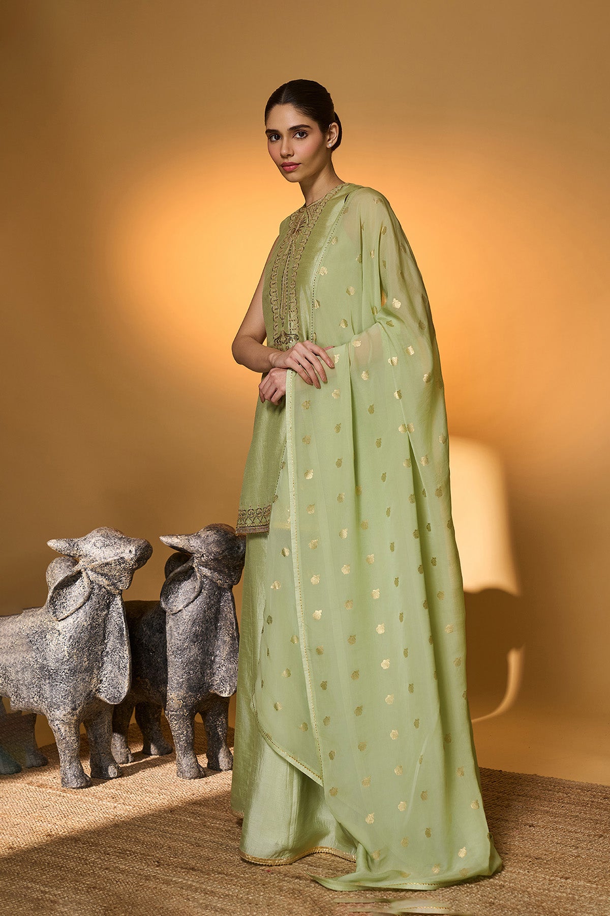 Mint Rose Blush Kurta Set