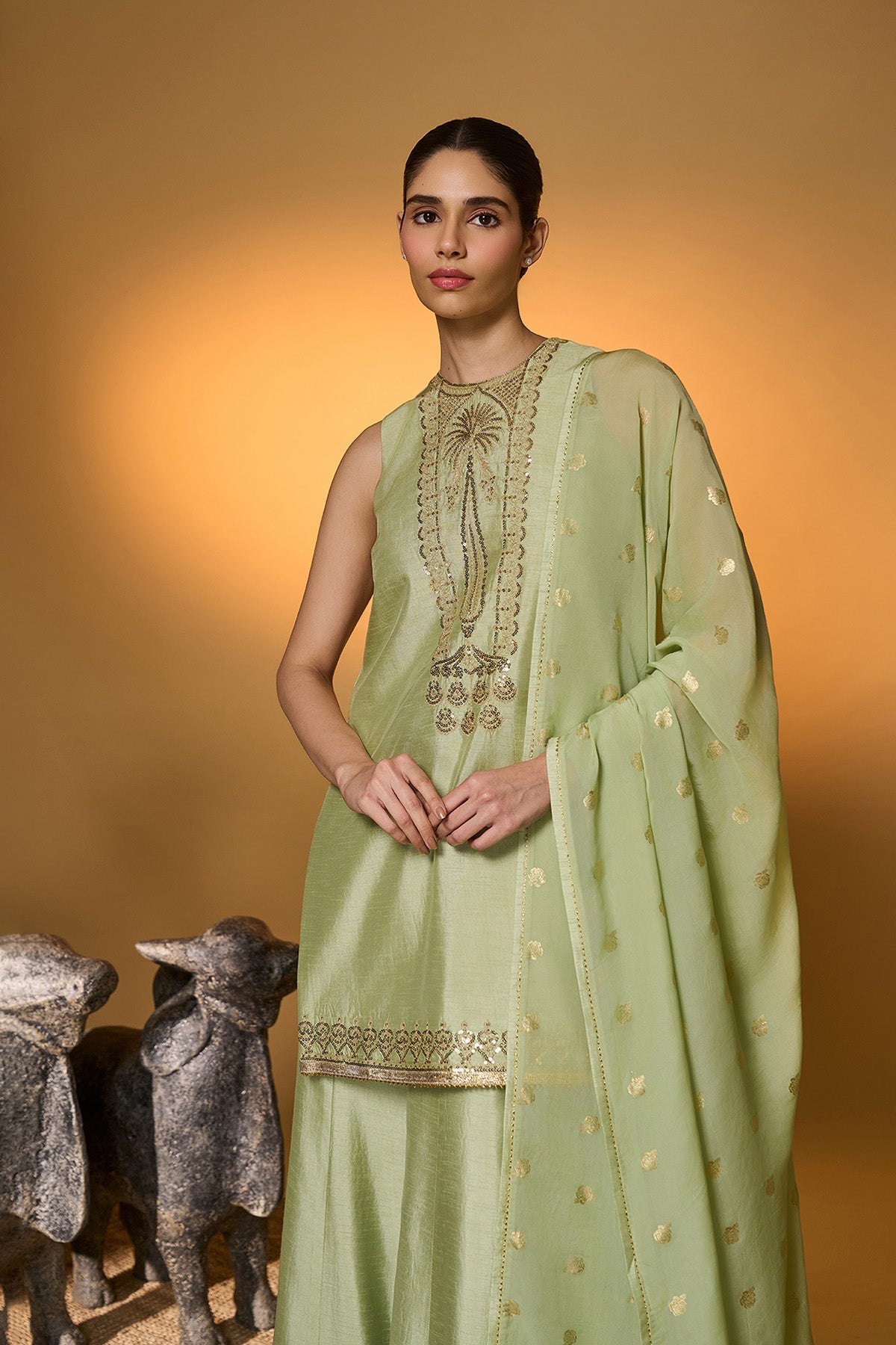 Mint Rose Blush Kurta Set