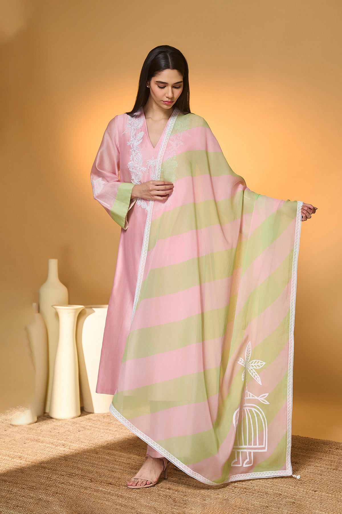 Blushing Bloom Kurta Set