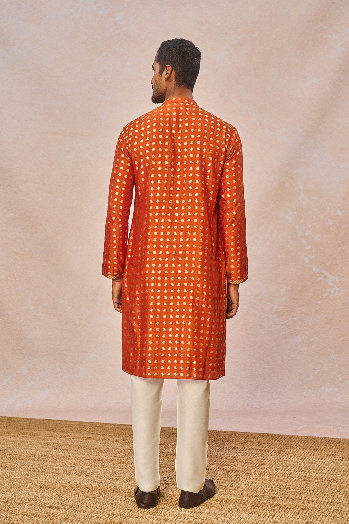 Rust Palmscape Kurta Set