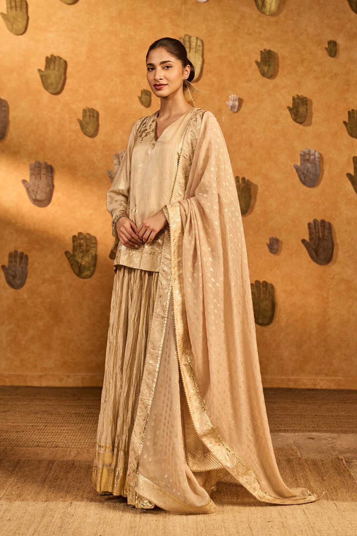 Oatmeal Crane Dawn Skirt Set