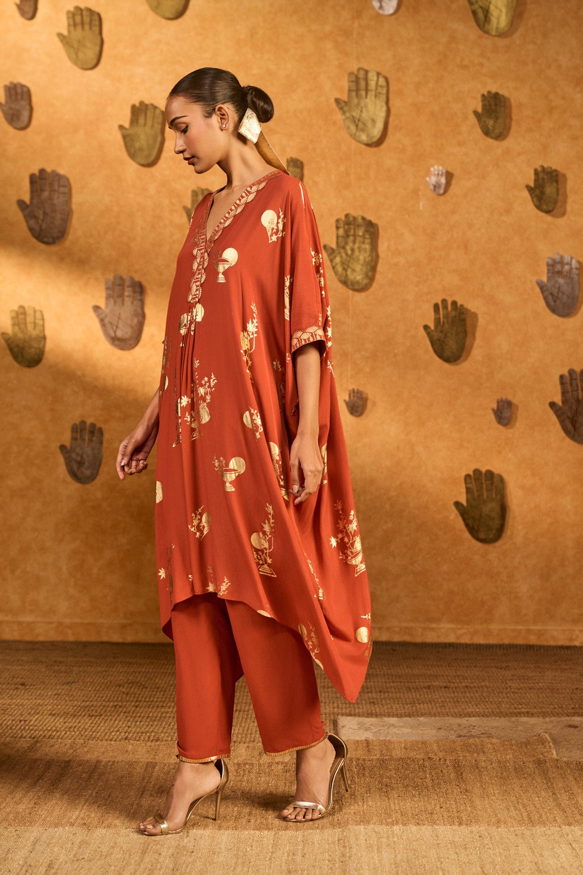 Rust Moon Garden Kurta Set