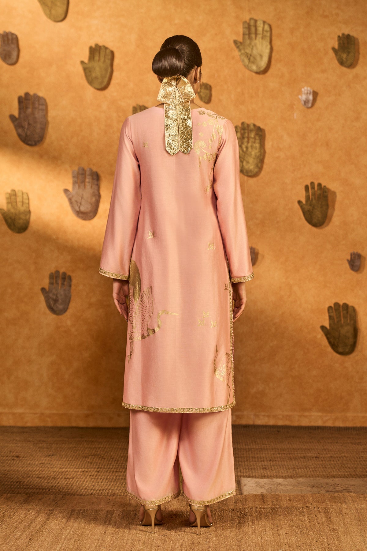 Babypink Crane Dawn Kurta Set