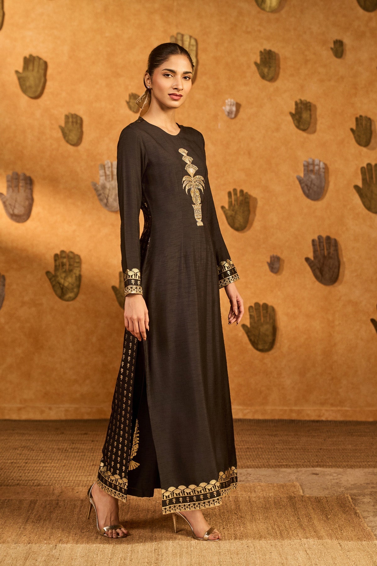 Black Snowlight Kurta Set