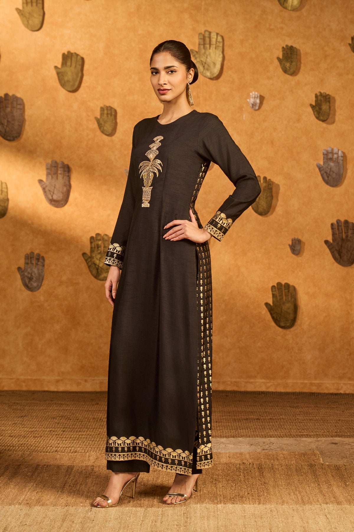 Black Snowlight Kurta Set