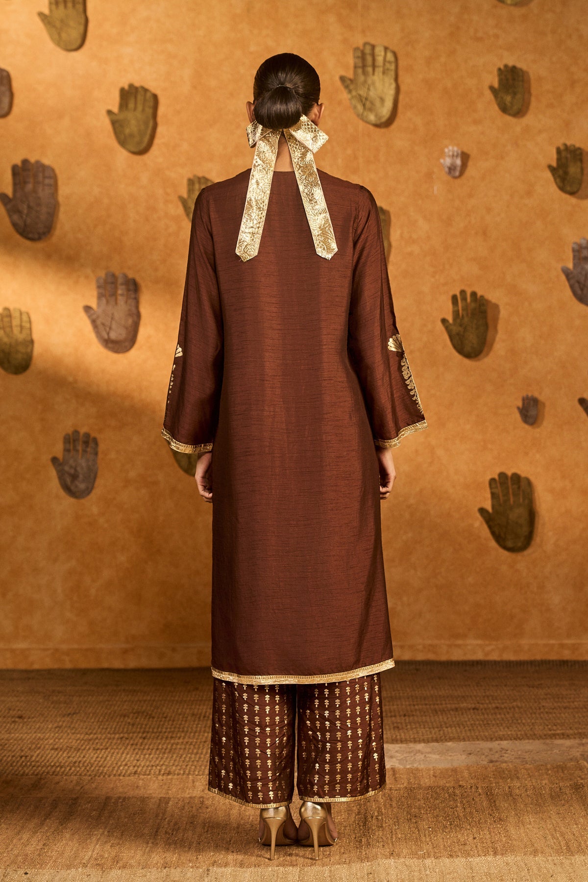 Sepia Cherry Vine Kurta Set
