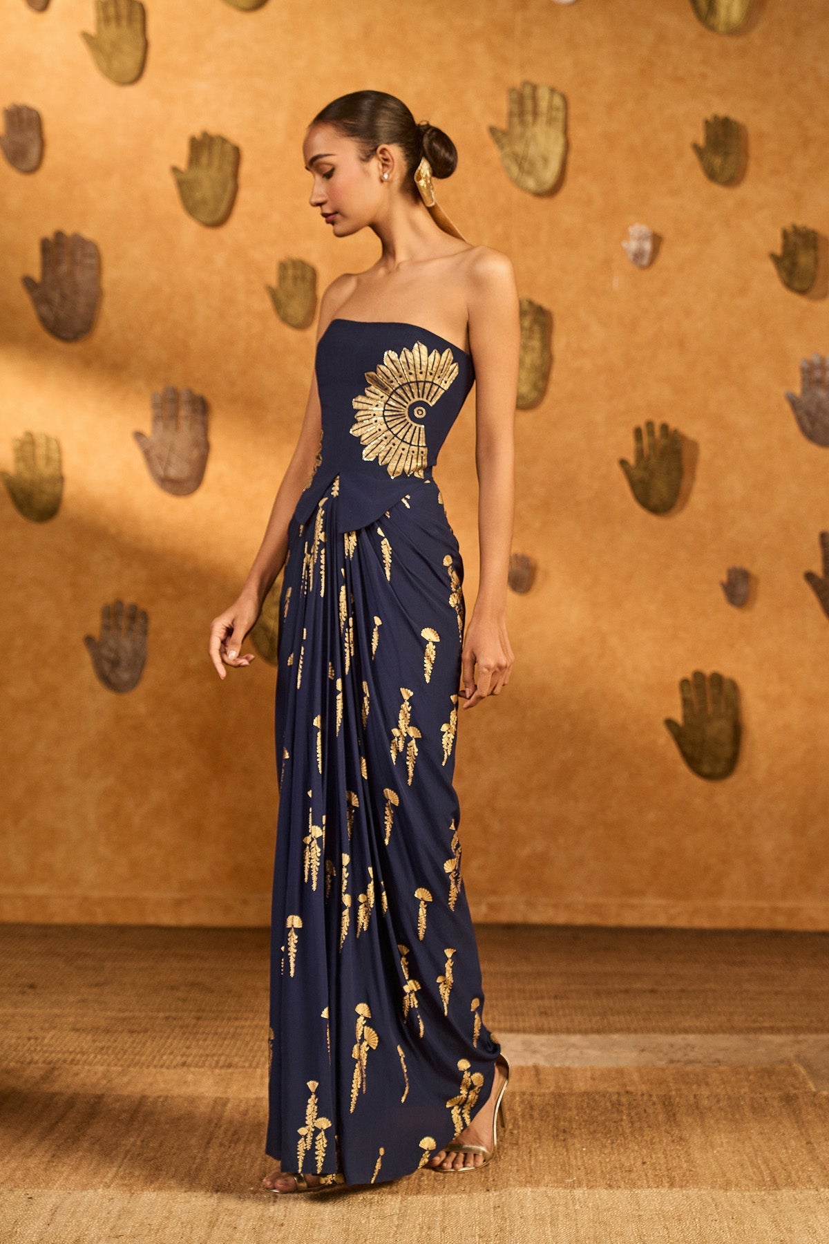 Navy Blue Cherry Vine Fusion Set