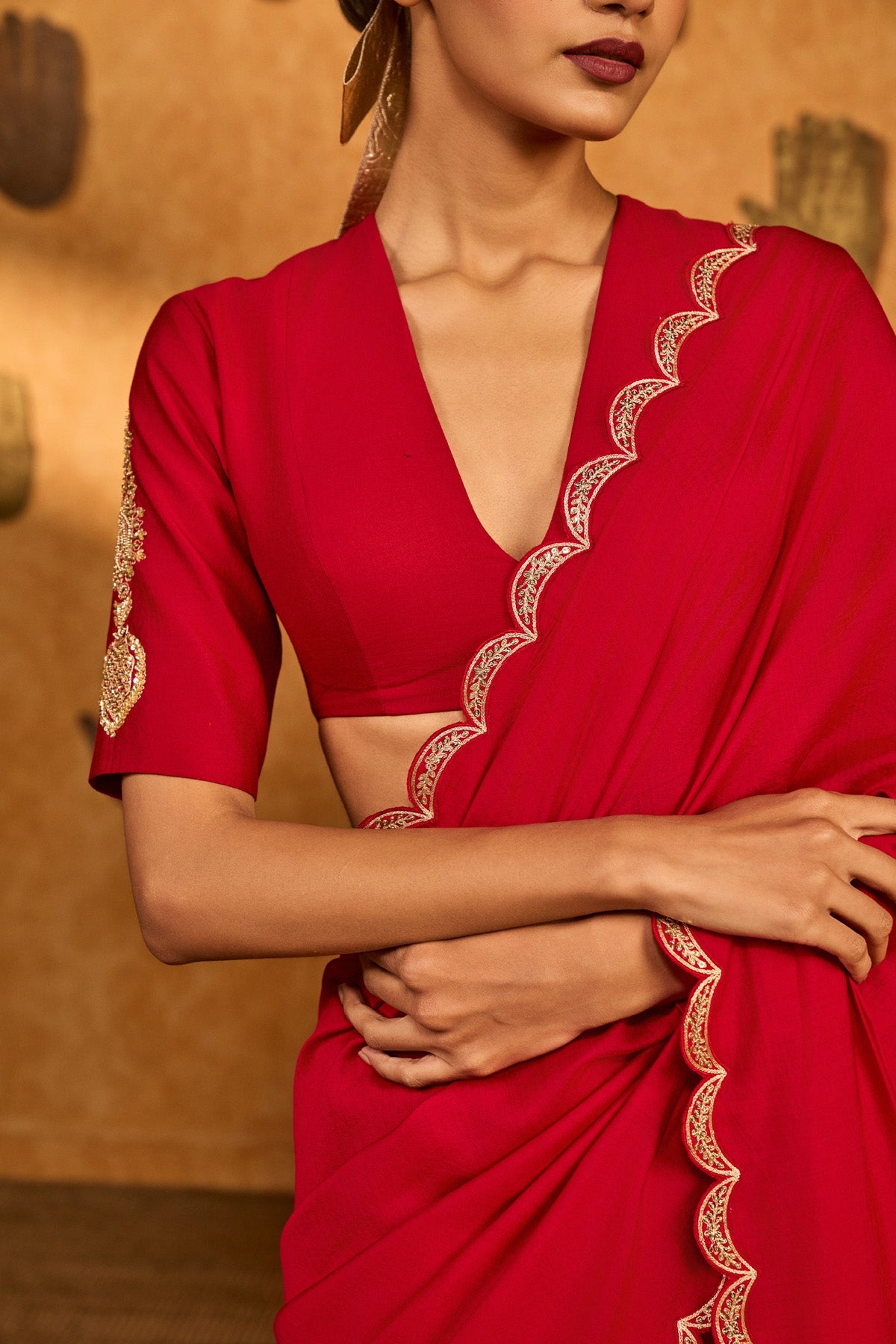 Red Bird Tales Saree