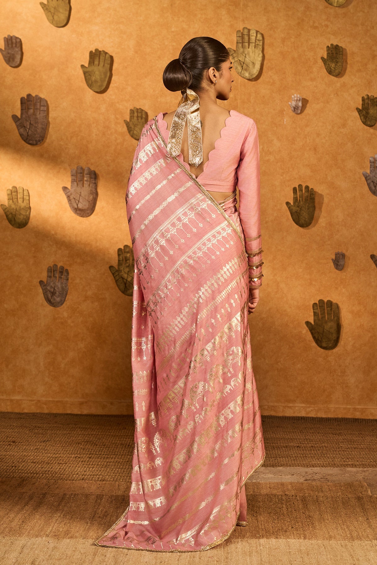 Champagne Pink Midas Touch Saree