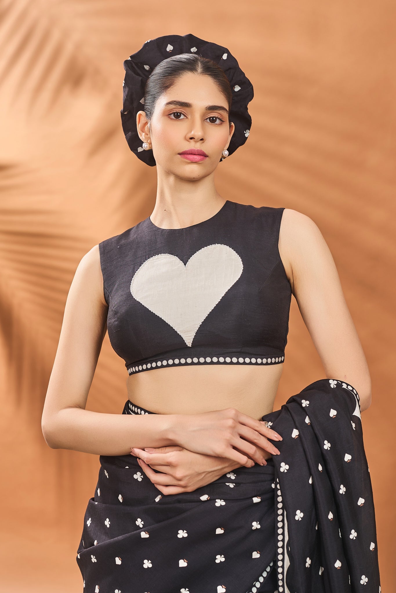 BLACK ALL FOURS SAREE