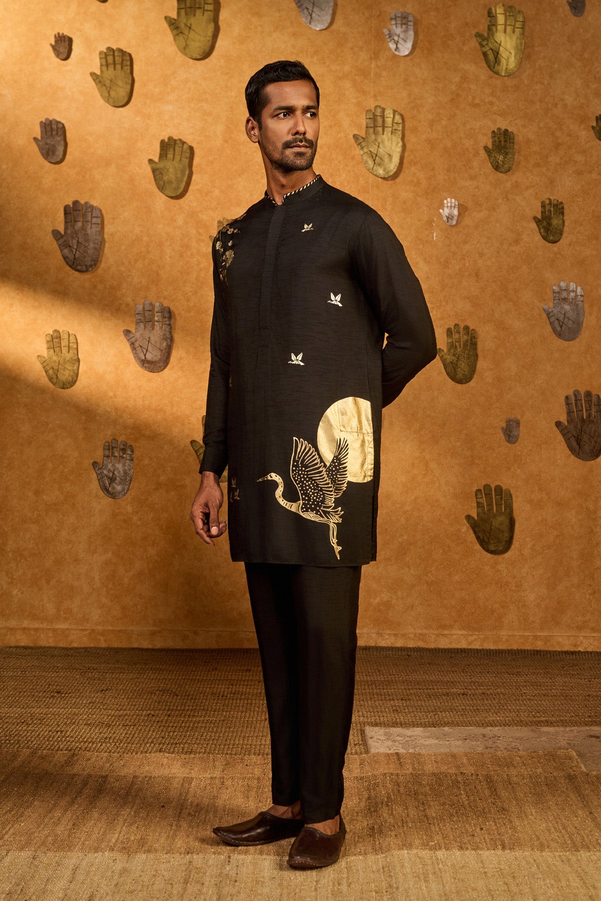 Black Crane Dawn Kurta Set