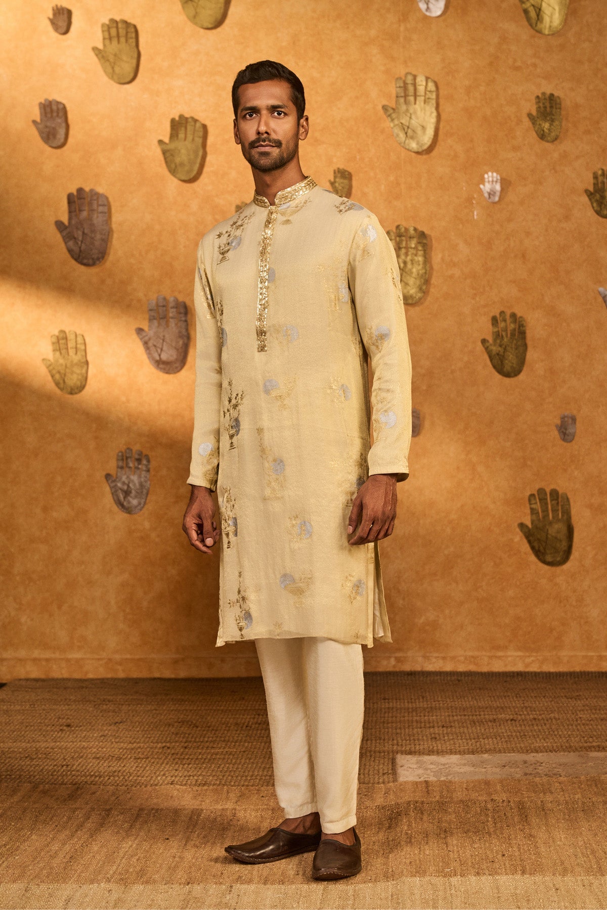 Gold Ivory Moon Garden Kurta Set