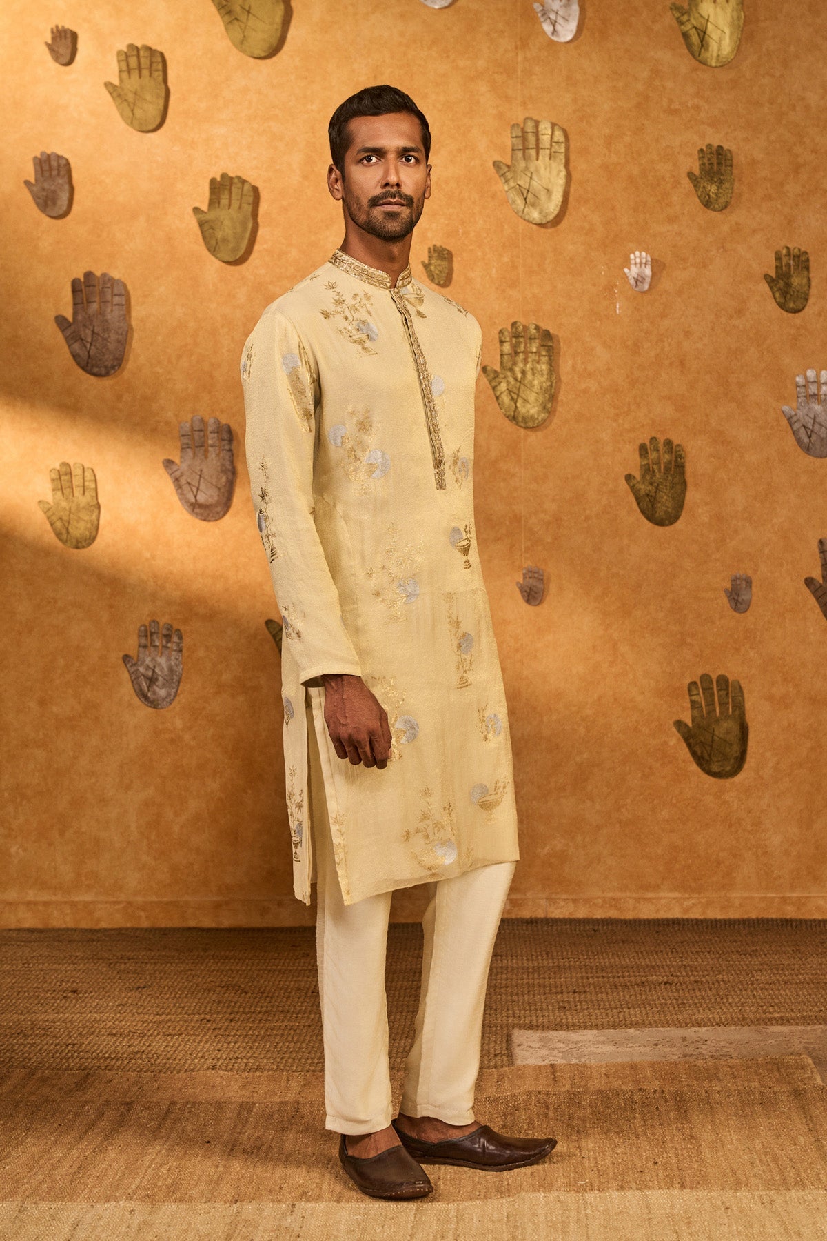 Gold Ivory Moon Garden Kurta Set