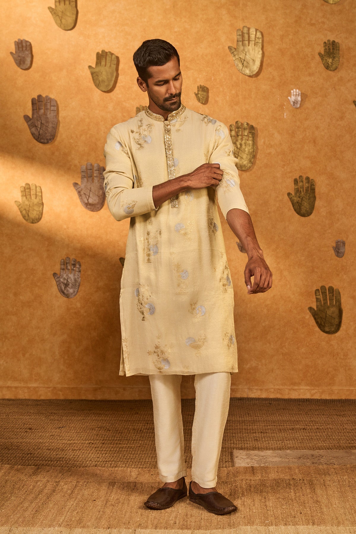 Gold Ivory Moon Garden Kurta Set