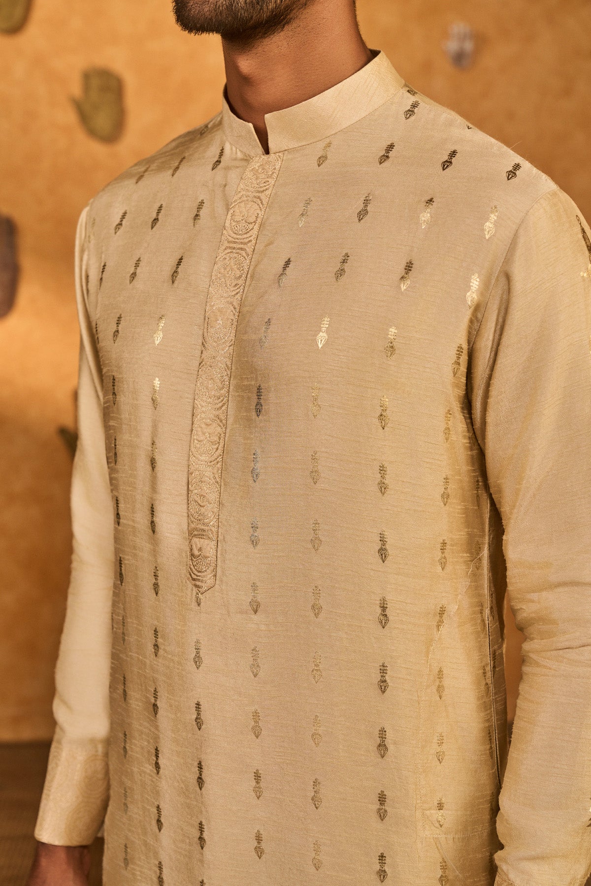 Beige Littile Pots Kurta Set