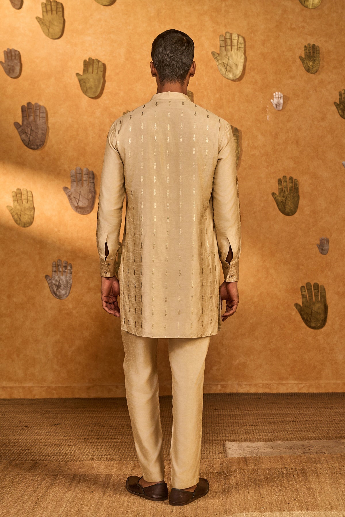 Beige Littile Pots Kurta Set