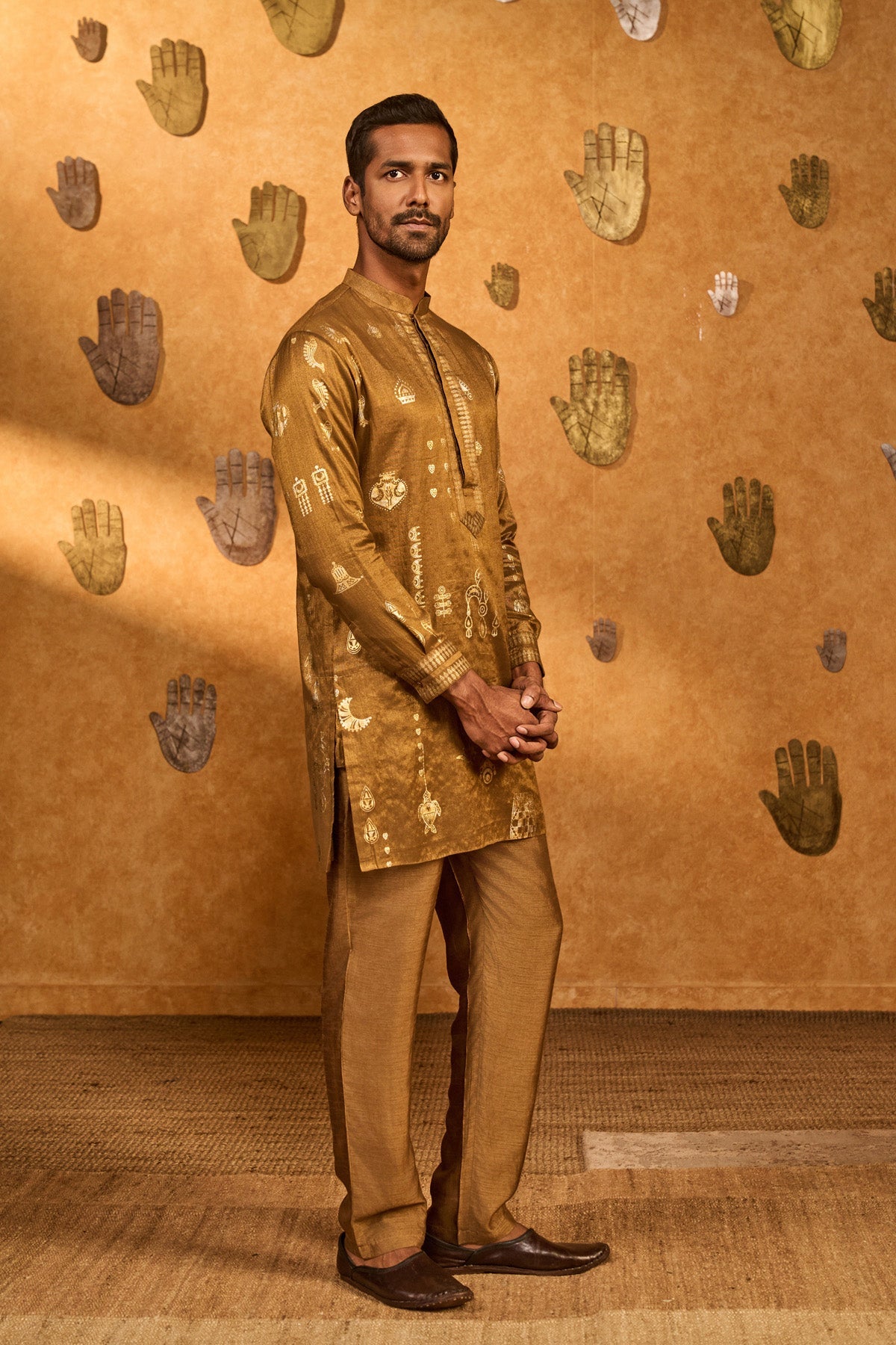 Mocha Folkstone Kurta Set