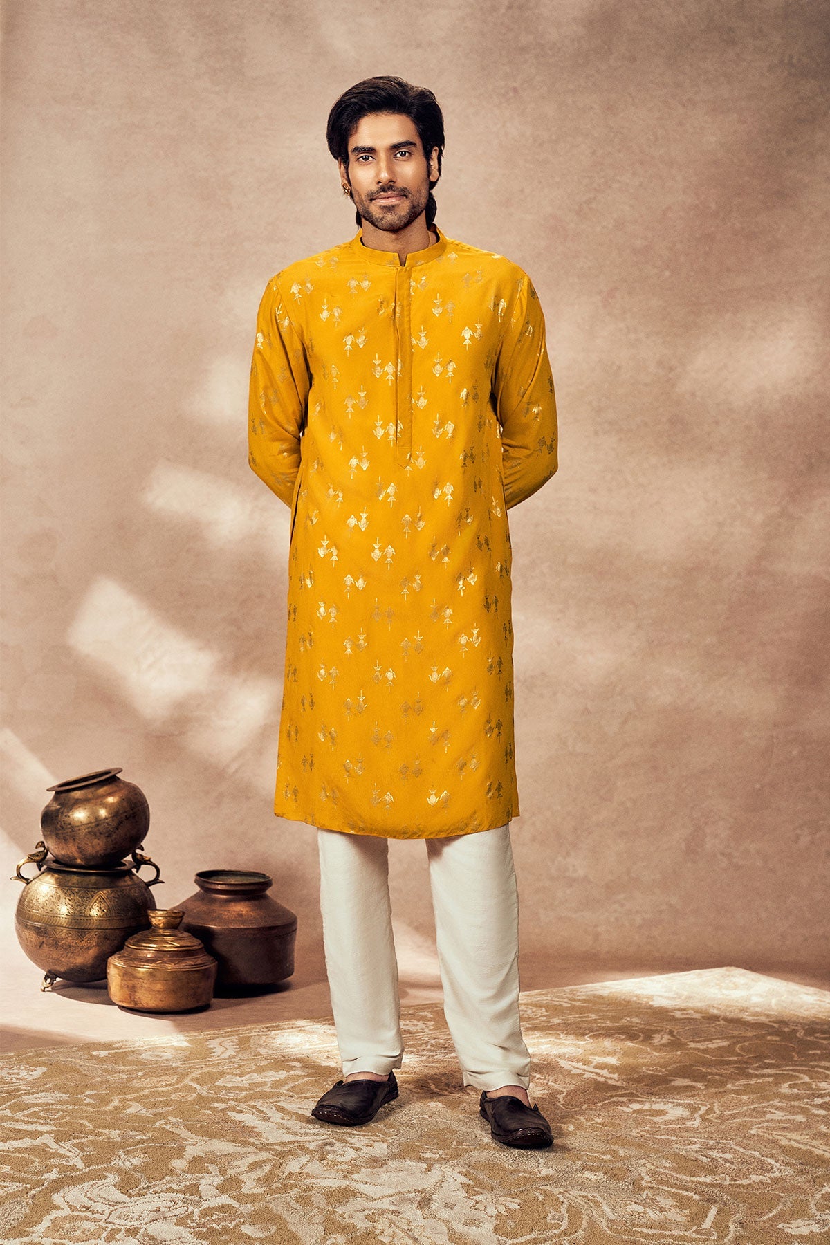 Yellow Mystic Kurta With Yellow Pants