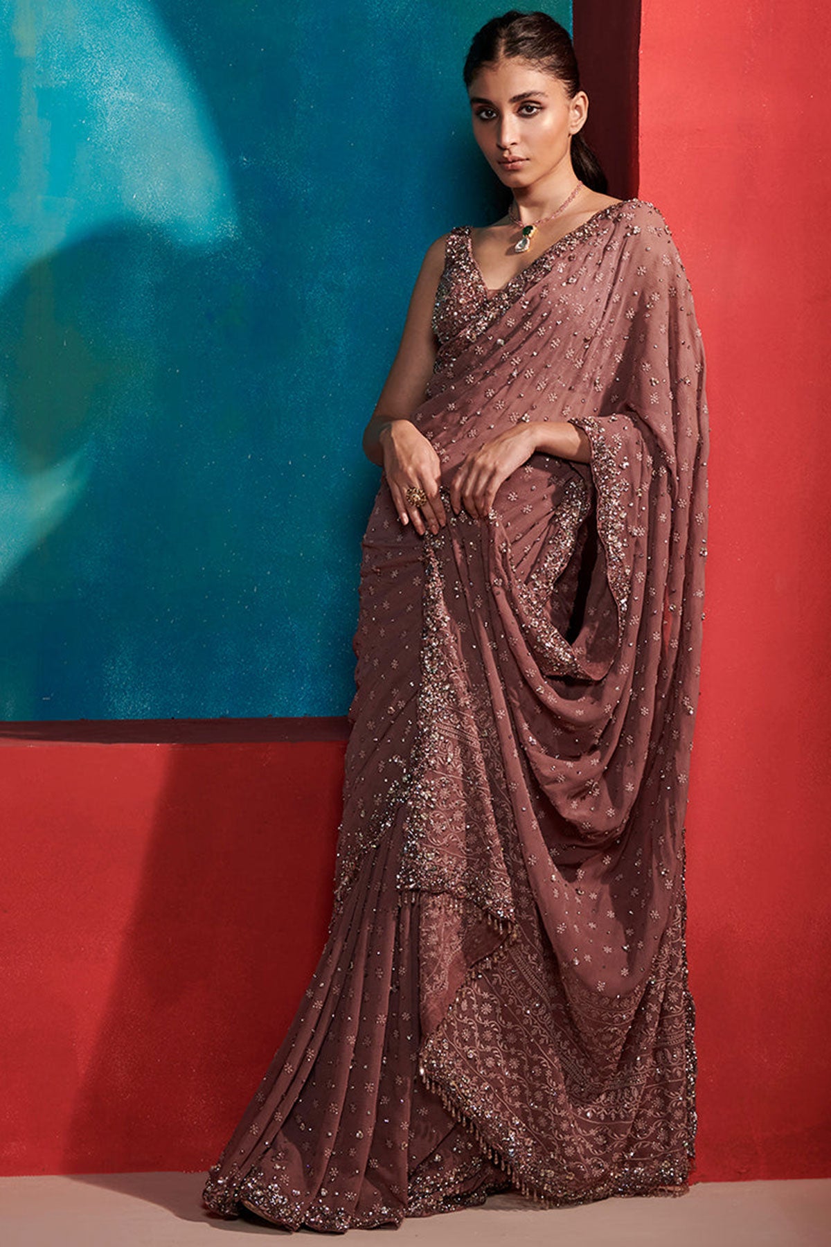 "Hannah" Chikankari Sari