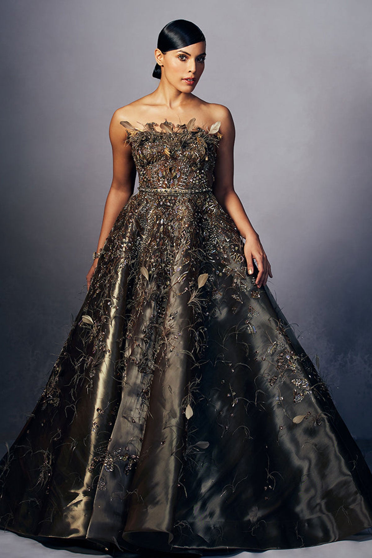 Sidney Metallic Organza Bridal Gown