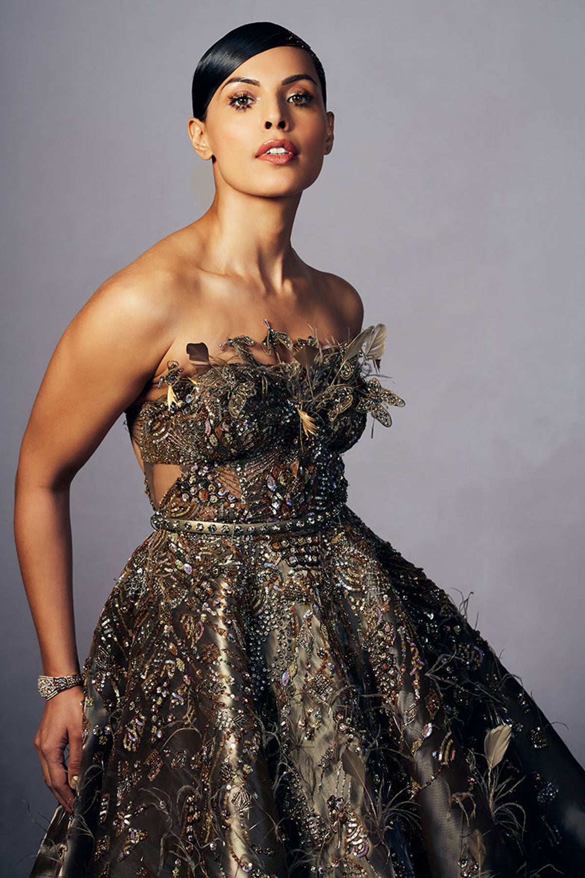 Sidney Metallic Organza Bridal Gown