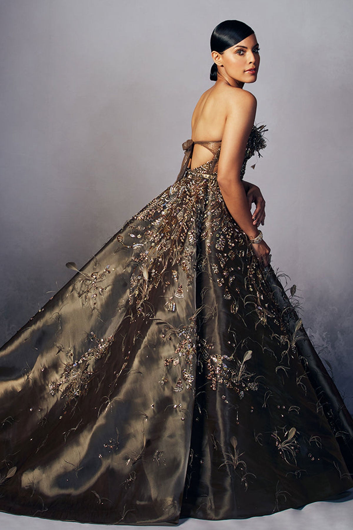 Sidney Metallic Organza Bridal Gown