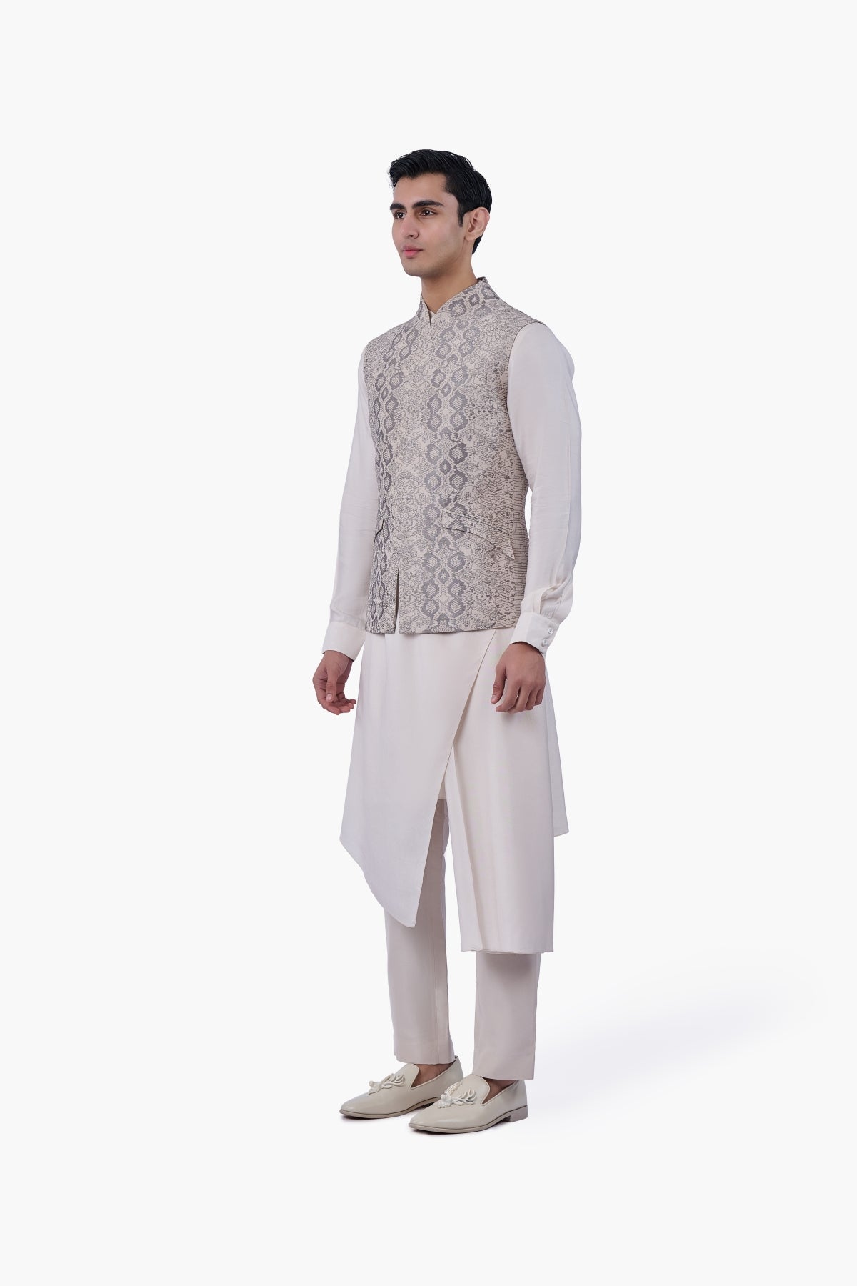 Silver Scale Nehru Jacket