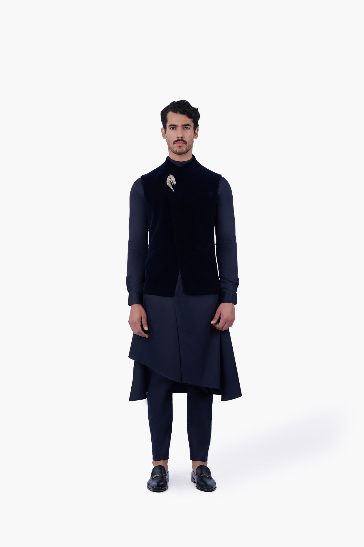 Midnight Velvet Eclipse Nehru Jacket