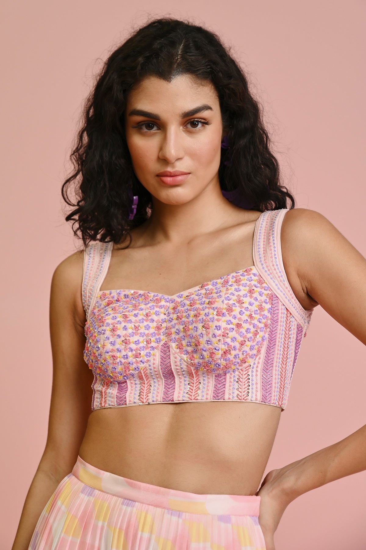 ALAINA GEORGETTE FRILL SET