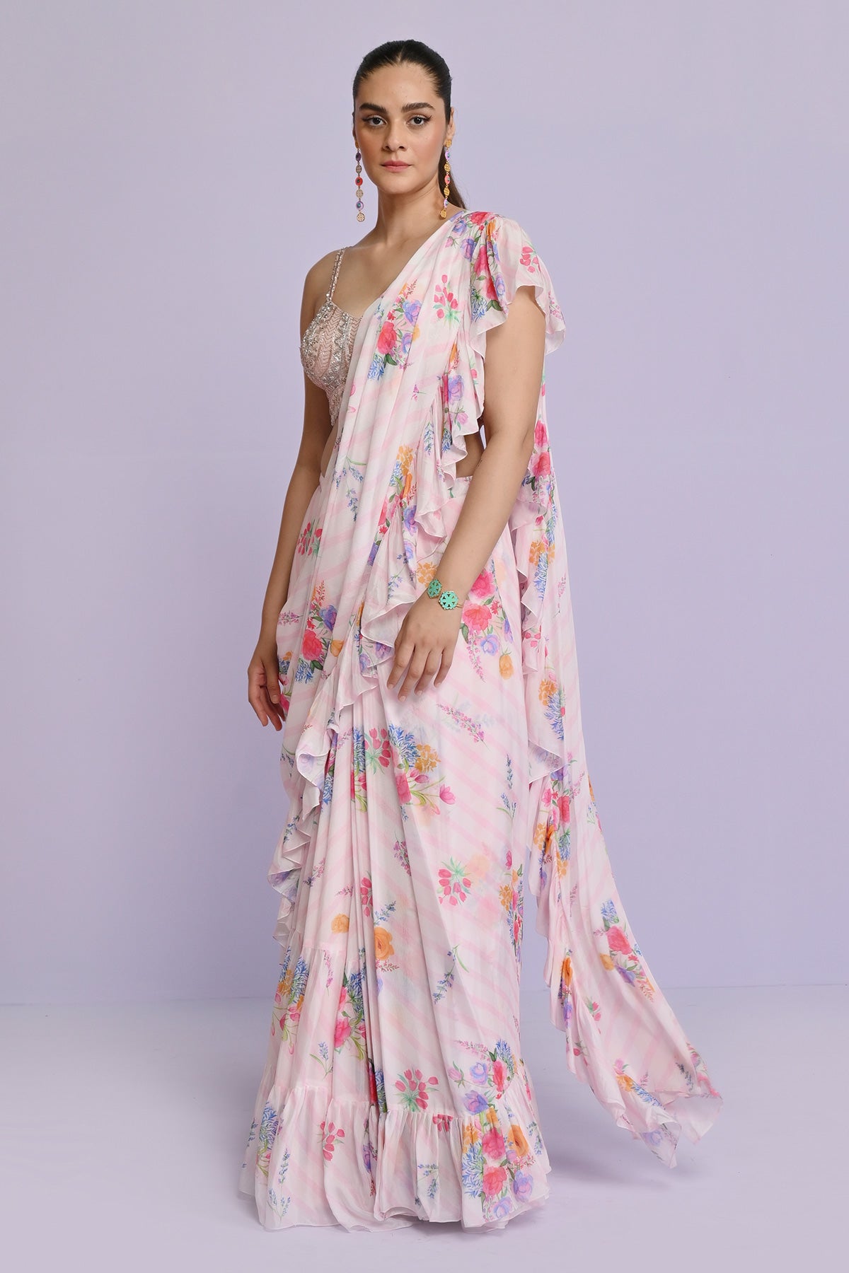 AMELIA GGT RUFFLE SAREE