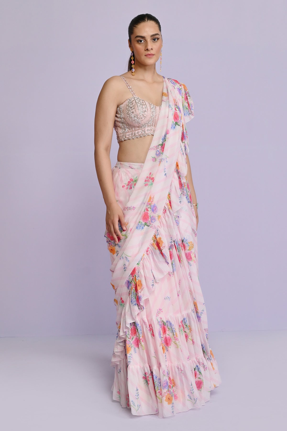 AMELIA GGT RUFFLE SAREE