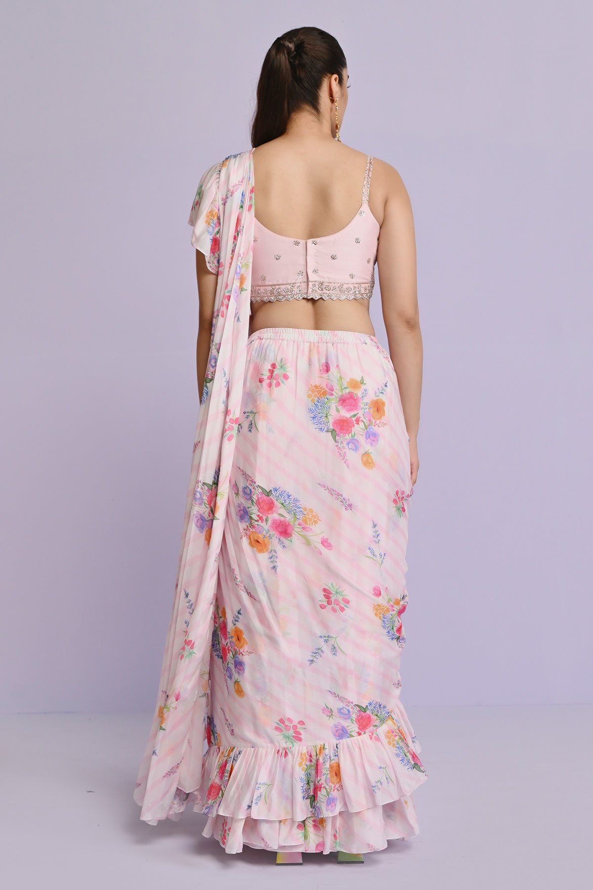 AMELIA GGT RUFFLE SAREE