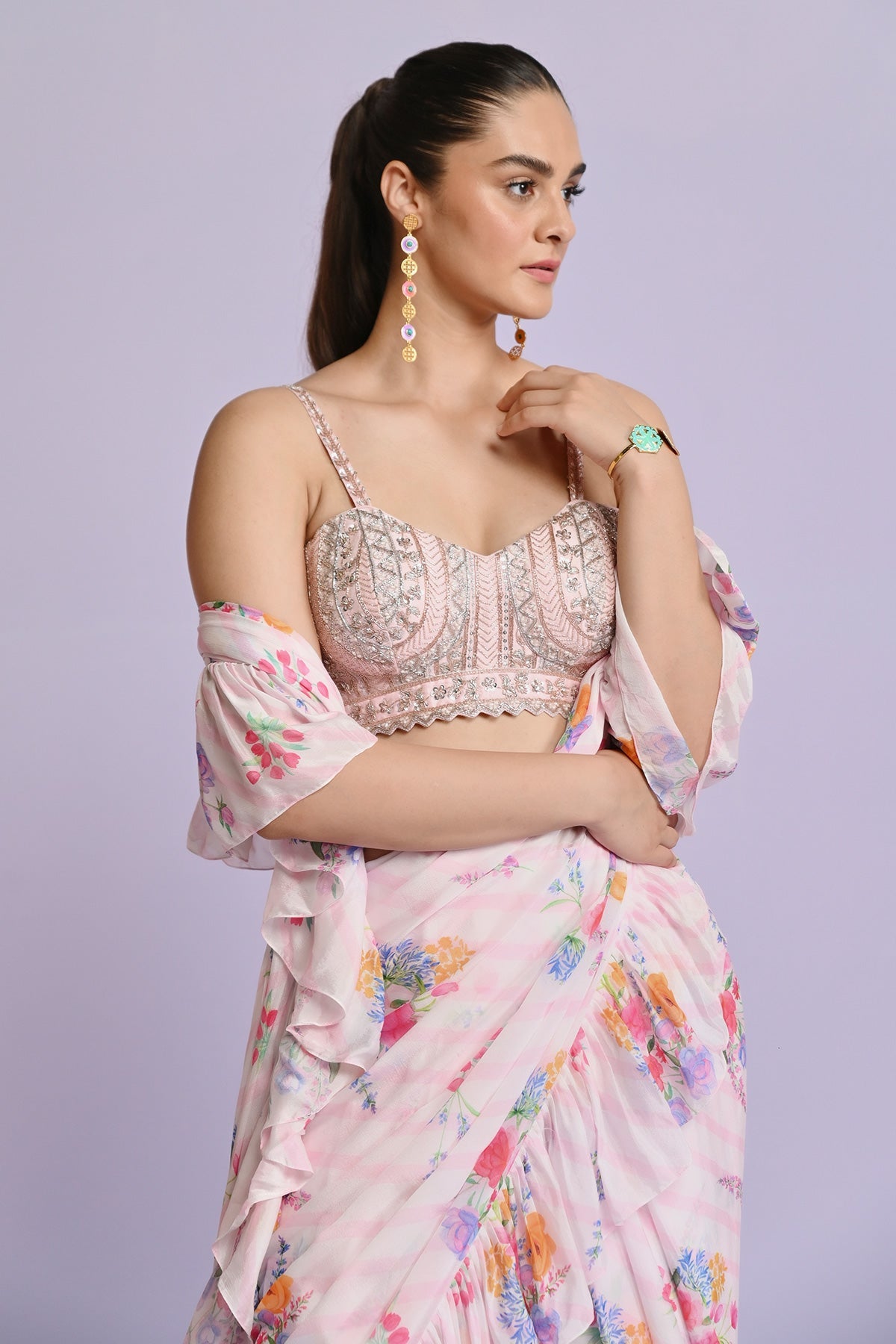 AMELIA GGT RUFFLE SAREE