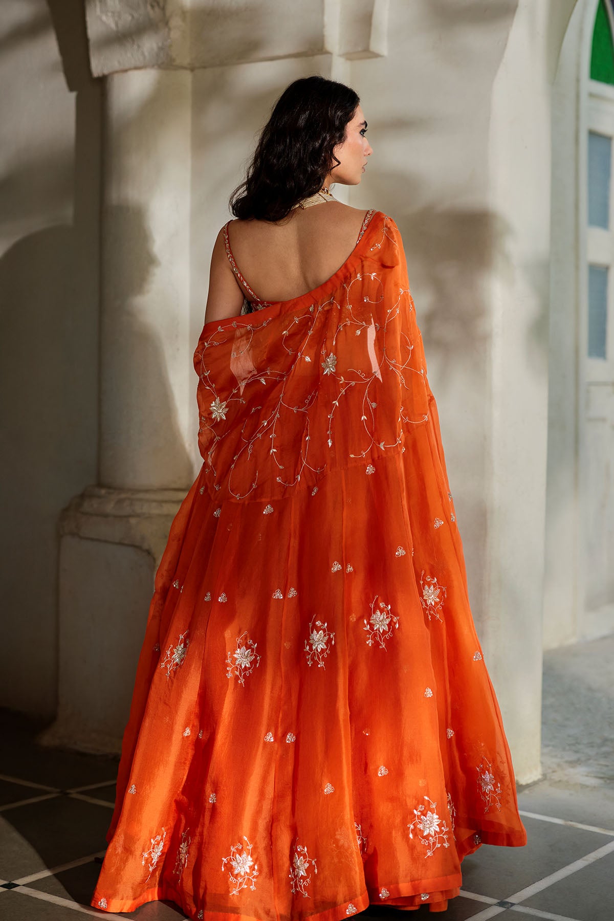 SARA CAPE LEHENGA SET