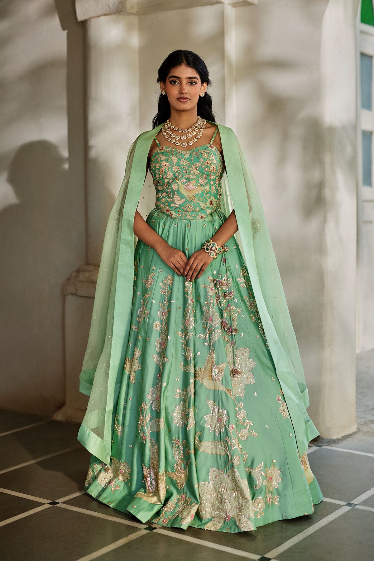 HELI LEHENGA SET