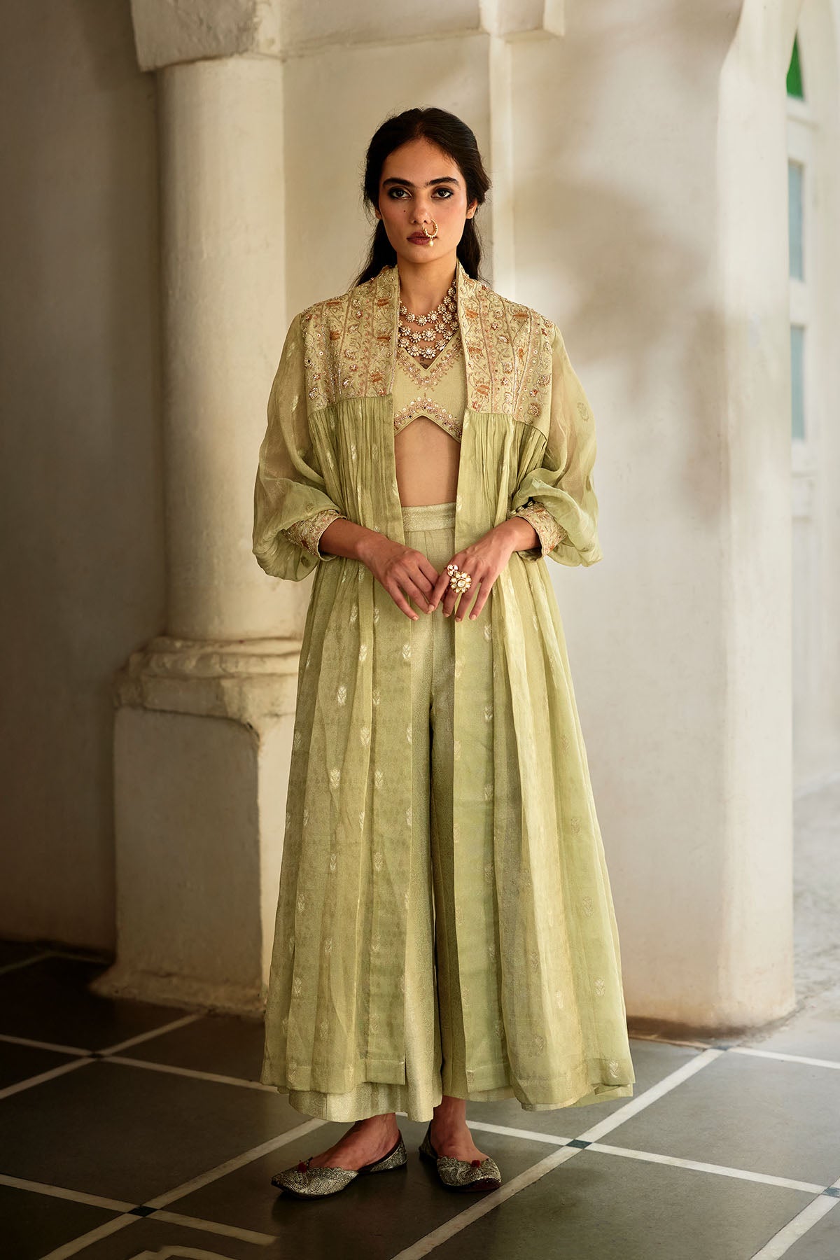 SOLENE PALAZZO JACKET SET