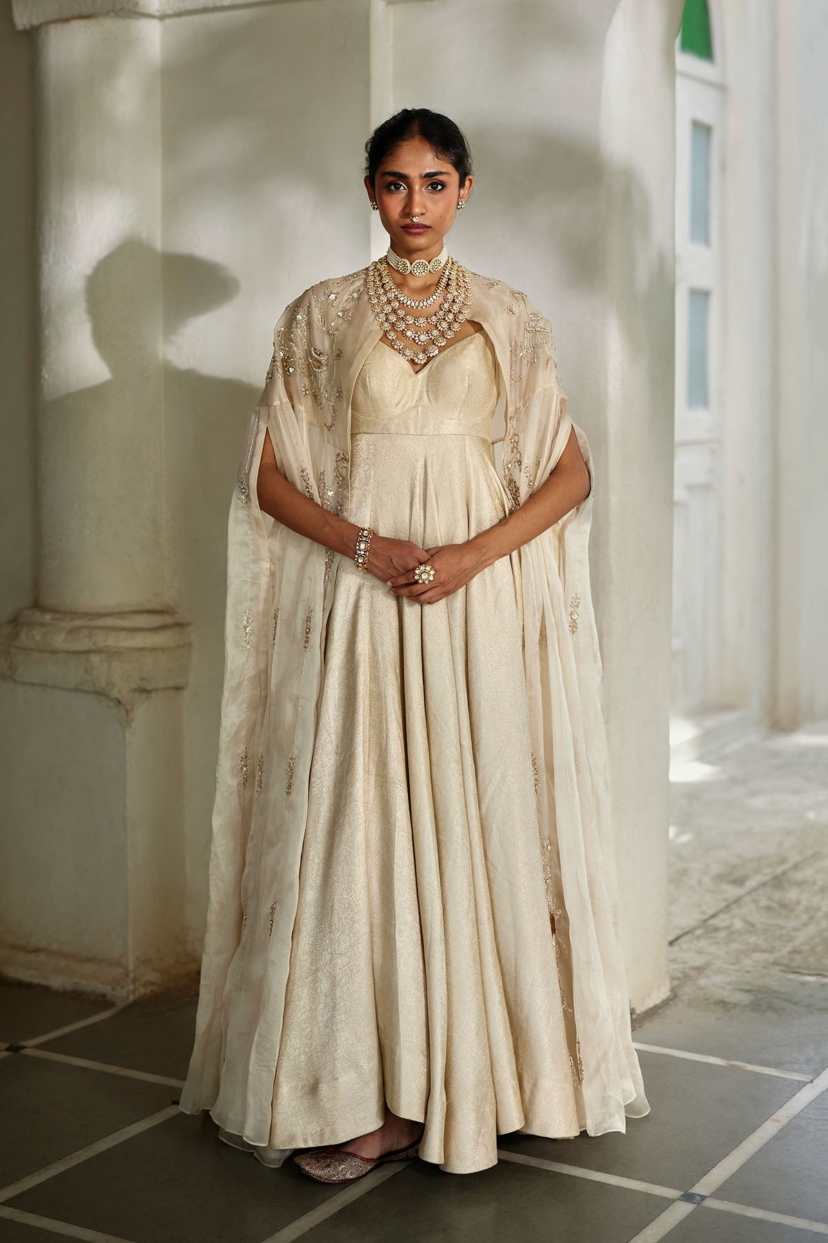 LUMI CAPE ANARKALI SET
