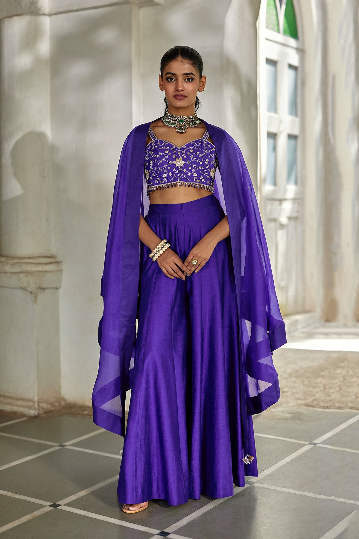 ZILU CAPE PALAZZO SET