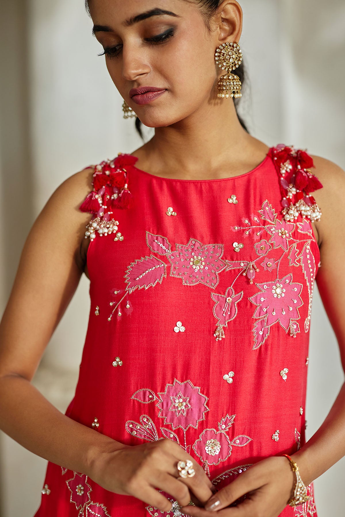 HALO KURTI SET – RED