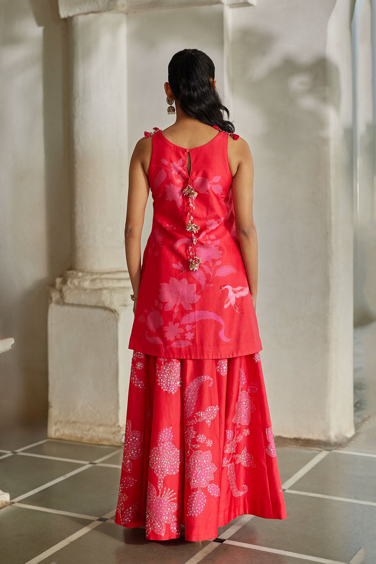 HALO KURTI SET – RED