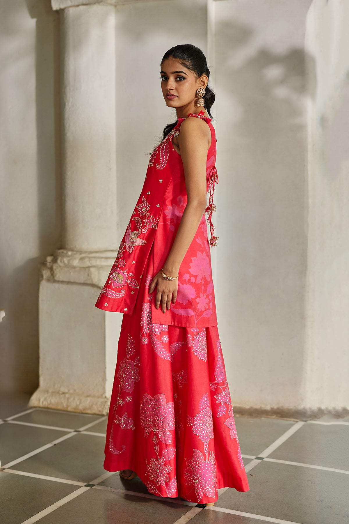 HALO KURTI SET – RED