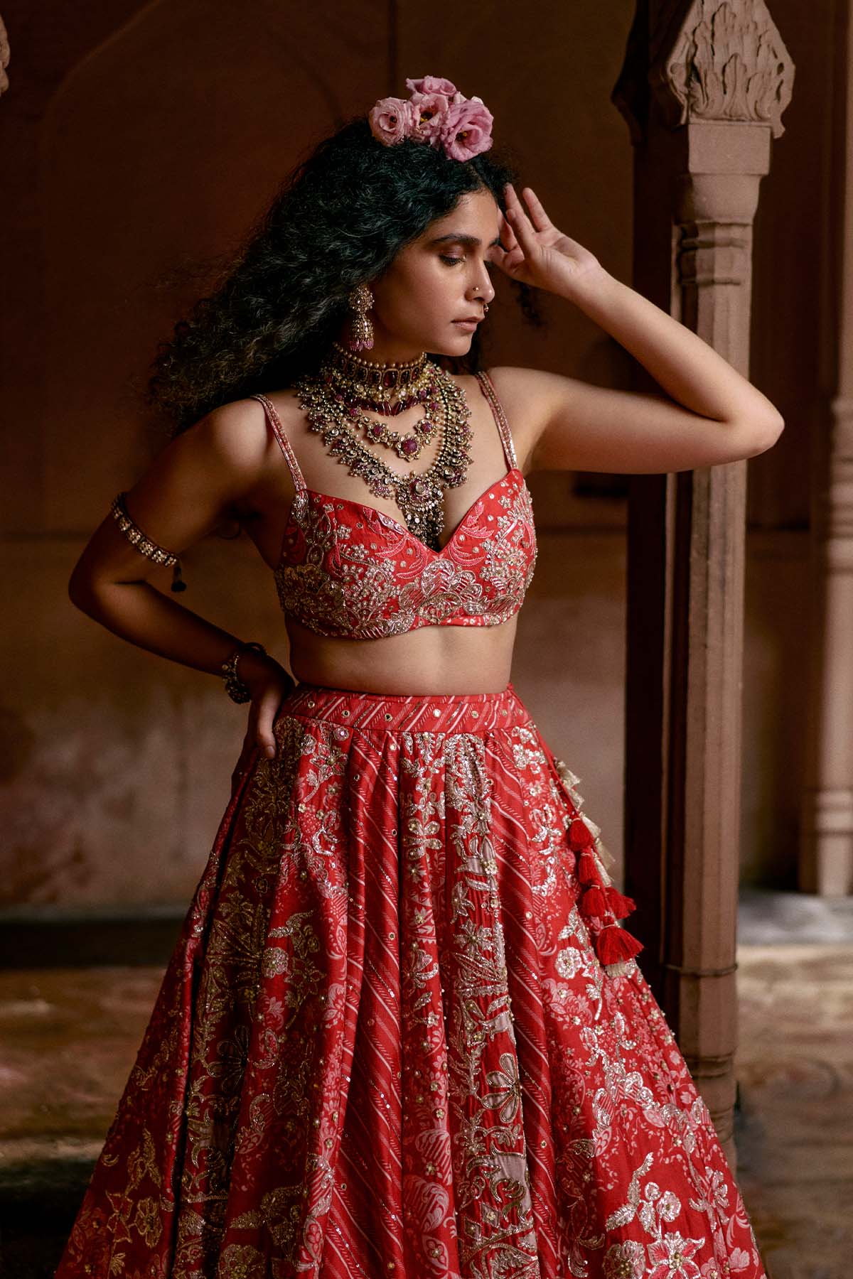 JEAN LEHENGA SET