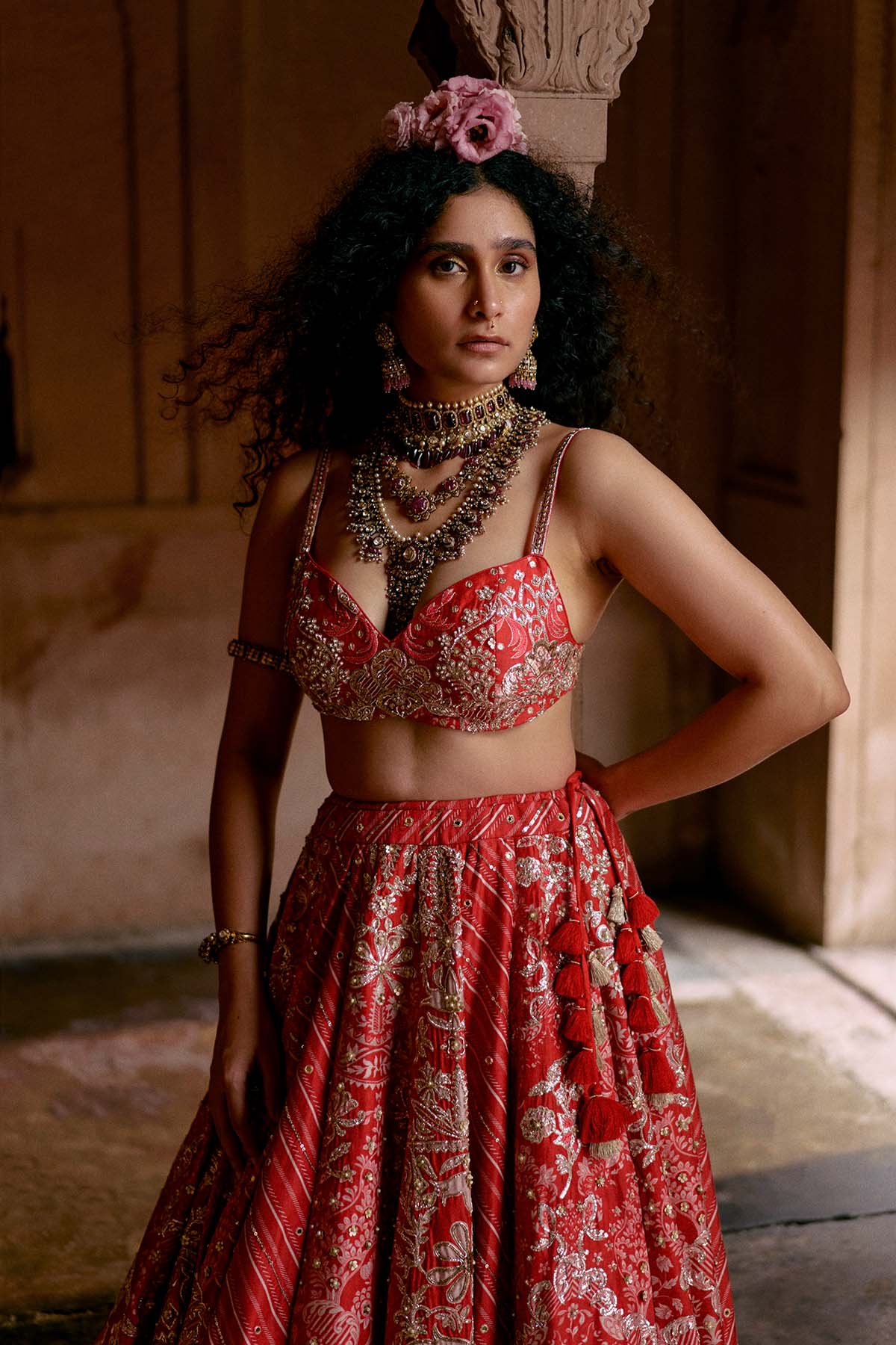 JEAN LEHENGA SET