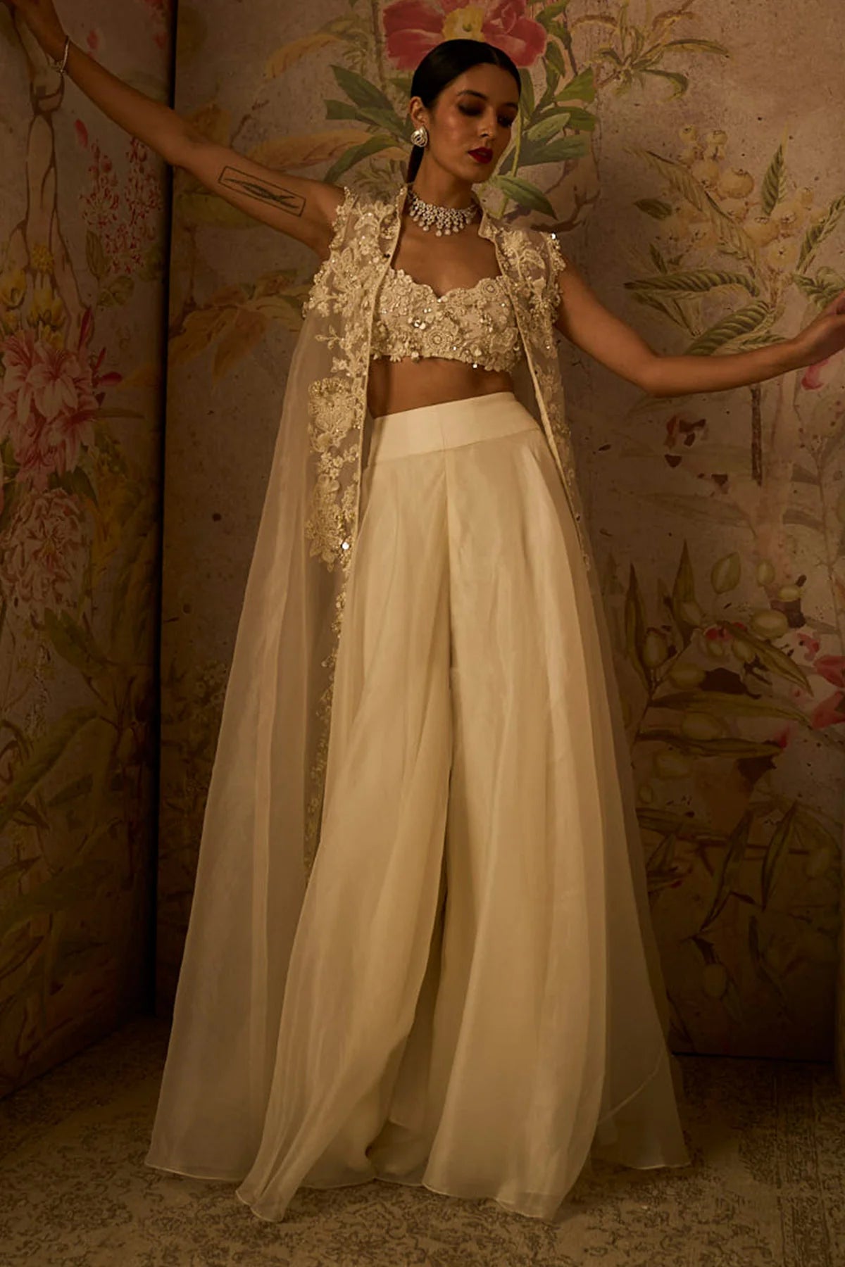 EDGY SHARARA JACKET SET