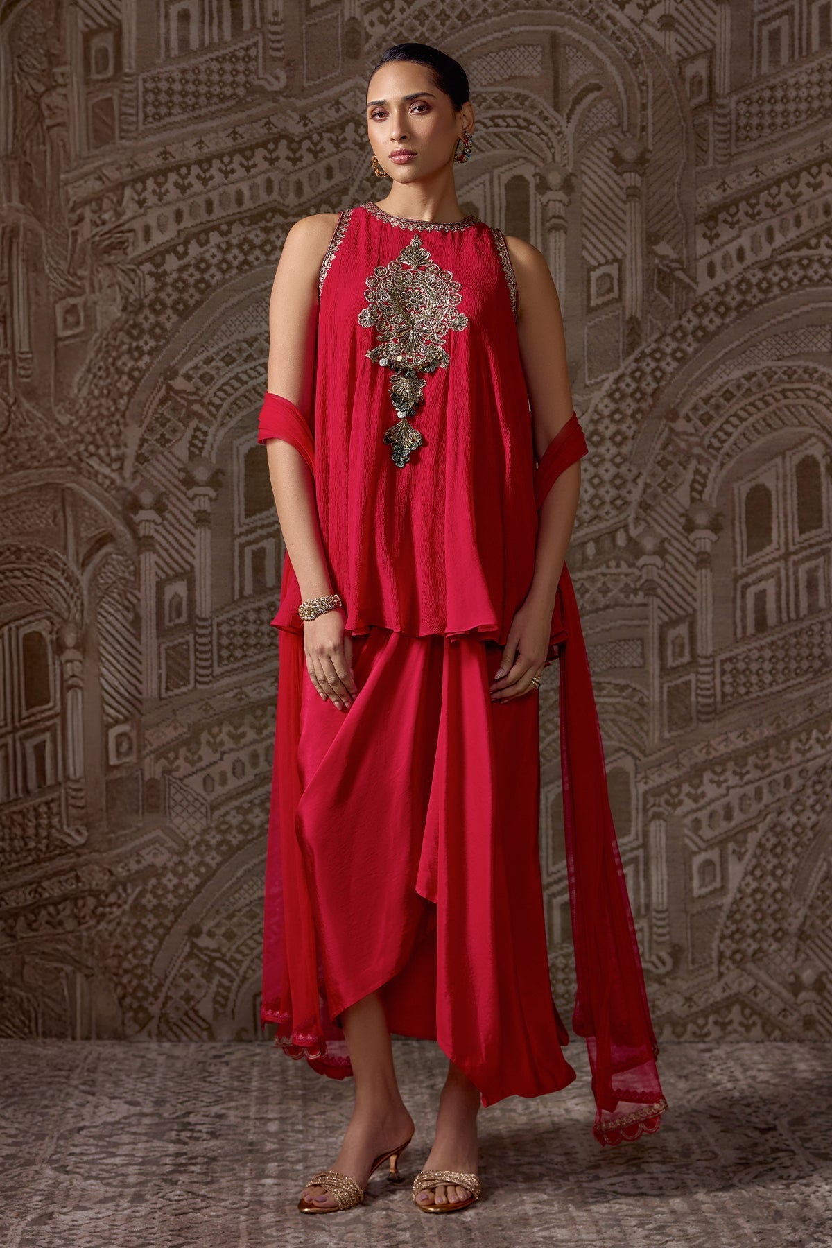 The Crest Kurti Skirt Set