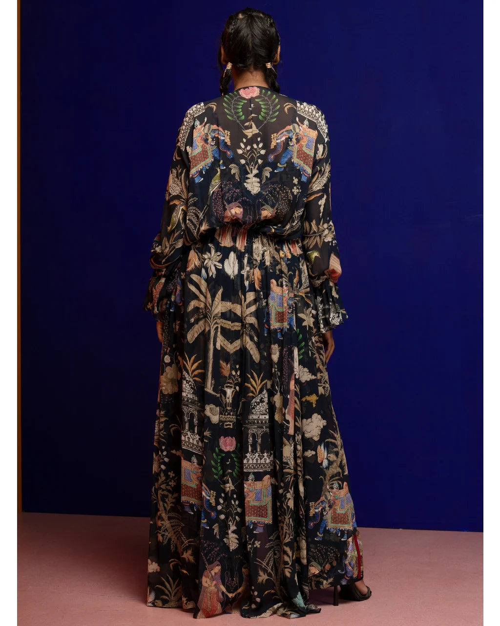 Black Ruched Jacket Set