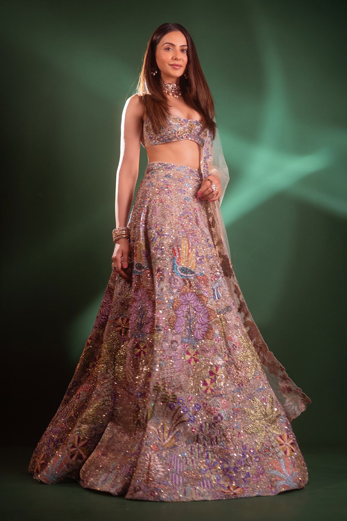 Rakul Preet Singh in Dreamlight - Sandstone tulle lehenga