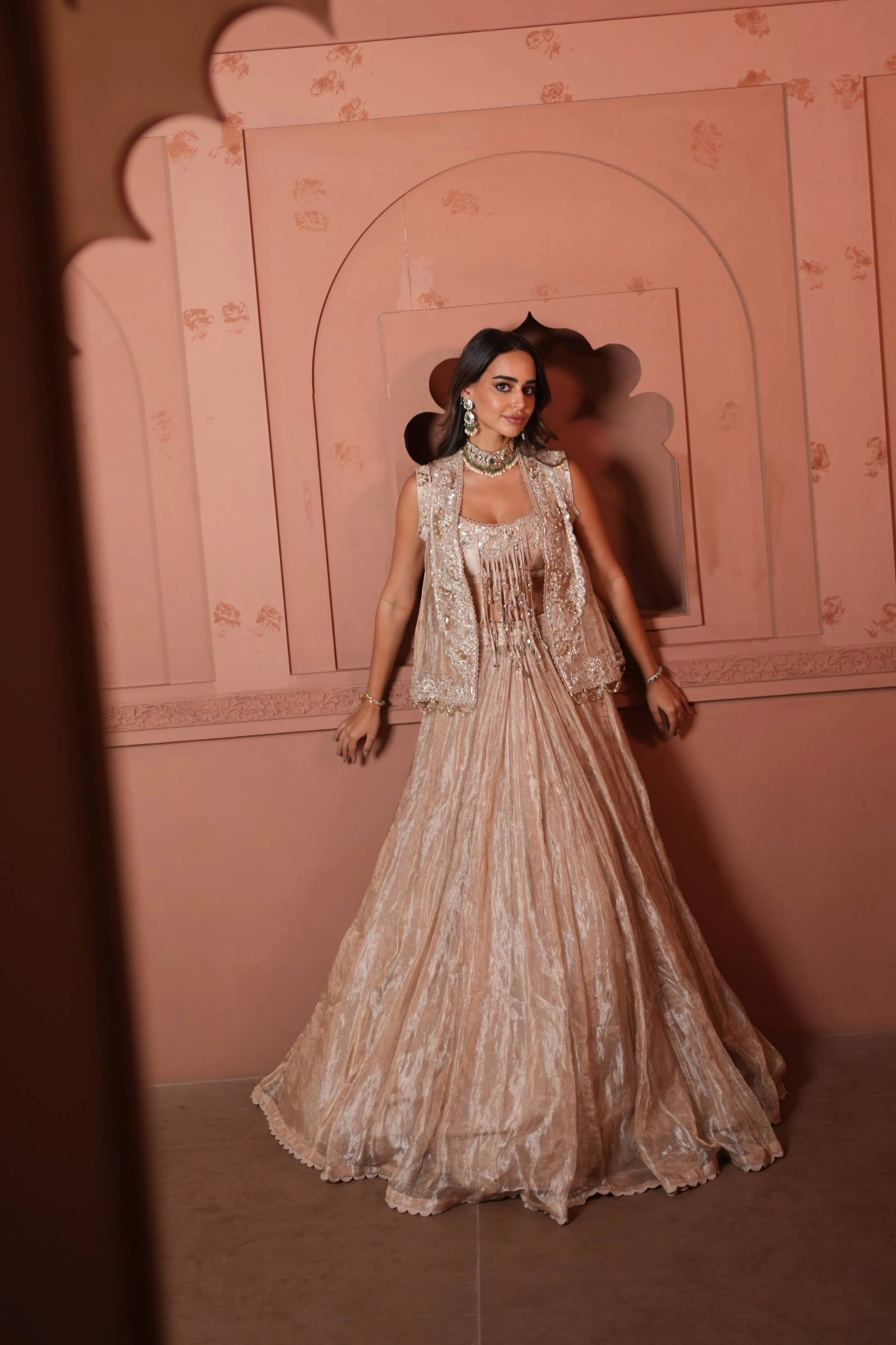 Arushi's Mehra in Sunehri Lehenga Set