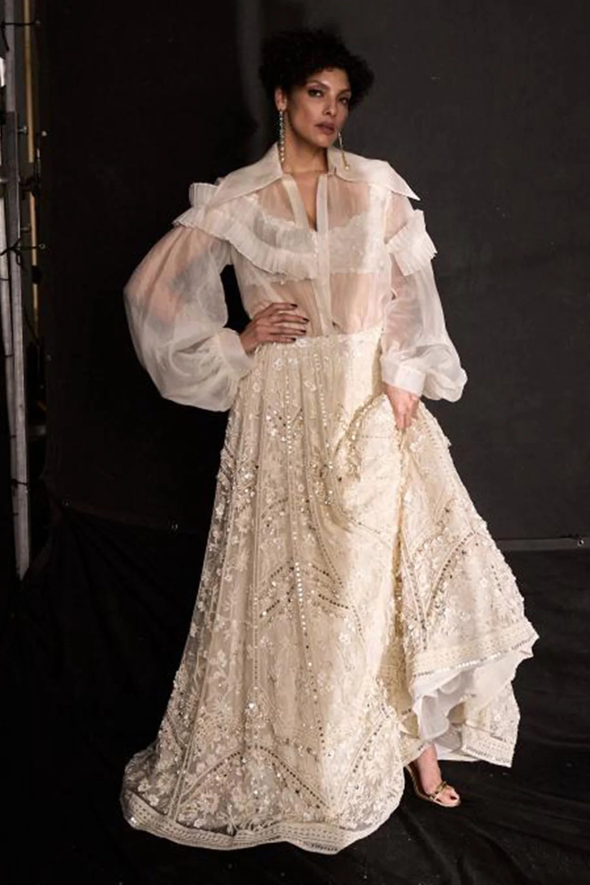 DONNA SHIRT LEHENGA SET