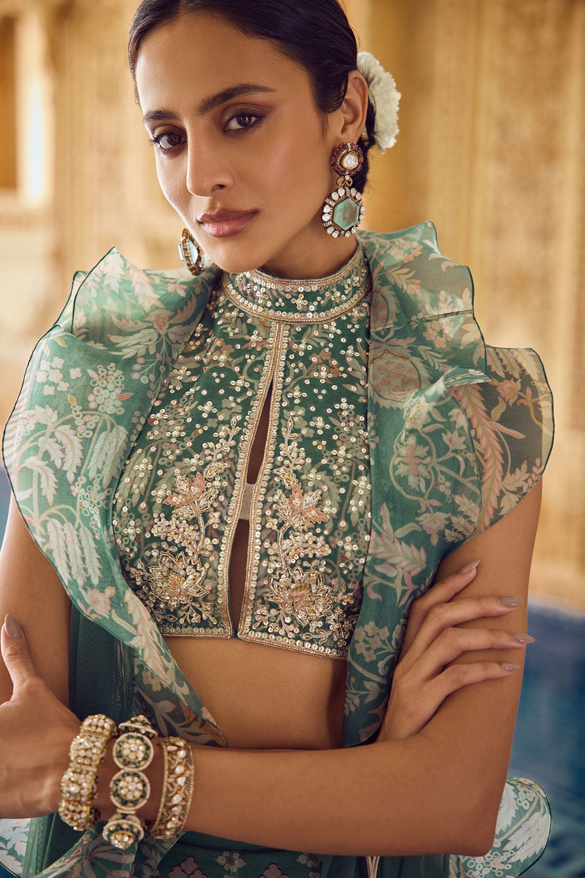 Mist Lehenga Set